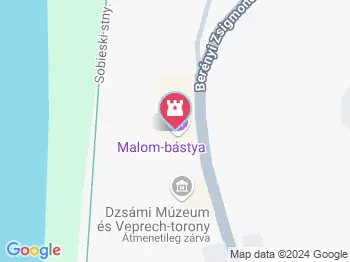 Malom-bástya Esztergom a térképen