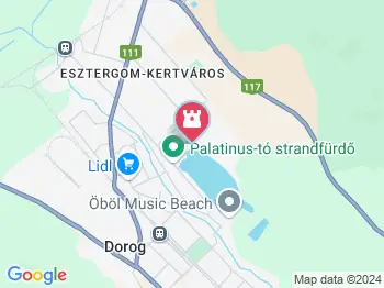 Palatinus-Tófürdő Esztergom a térképen