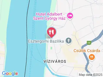Rózsakert Étterem Esztergom a térképen