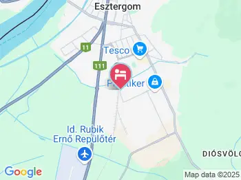 Schweidel Szálló Esztergom a térképen