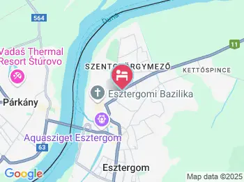 Szent Kristóf Panzió Esztergom a térképen