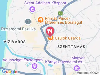 Szent Tamás Ház étterme Esztergom a térképen