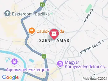 Szent Tamás-hegy Esztergom a térképen