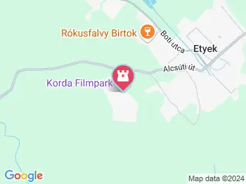 Korda Filmpark Etyek a térképen