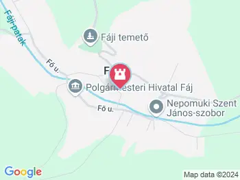 Fáy-Kastély Fáj a térképen