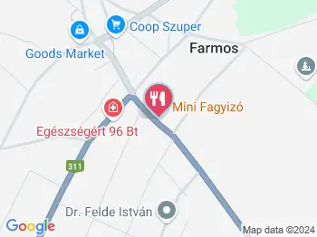 Mini fagyizó Farmos a térképen