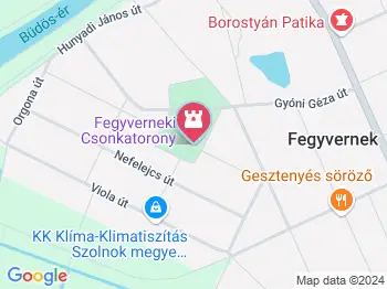 Pusztatorony Fegyvernek a térképen