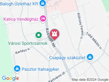 Kossuth-szobor Fehérgyarmat a térképen