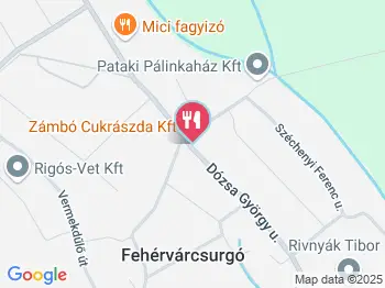 Zámbó Cukrászda Fehérvárcsurgó a térképen