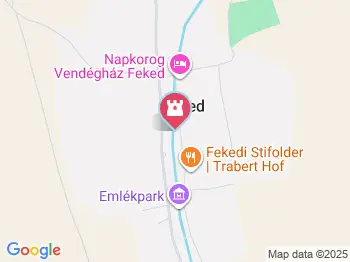 Szentháromság templom Feked a térképen