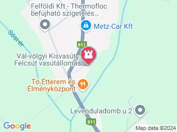 Vál-völgyi kisvasút Felcsút a térképen