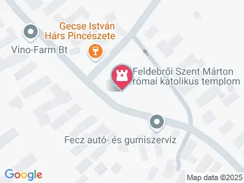 Szent Márton templom Feldebrő a térképen