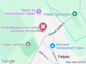 Kisboldogasszony római katolikus templom Felpéc a térképen