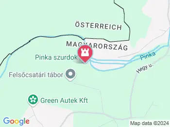 Pinka-szurdok Felsőcsatár a térképen