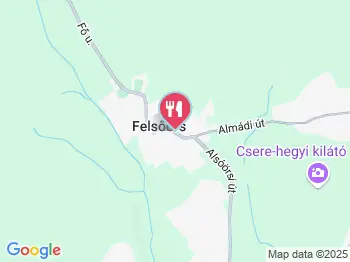 Udvarház Étterem Felsőörs a térképen