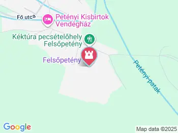 Almásy-kastély Felsőpetény a térképen