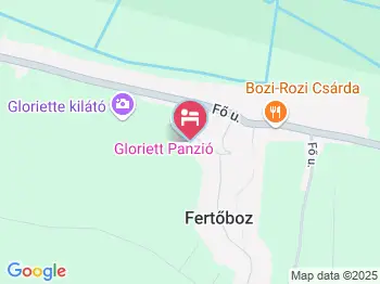 Gloriett Panzió Fertőboz a térképen