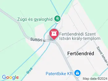 Lourdes-i barlang Fertőendréd a térképen