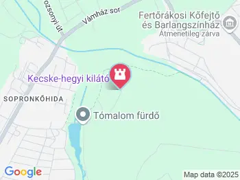 Kecske-hegyi kilátó Fertőrákos a térképen