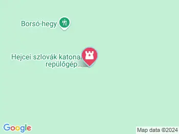 Hejcei szlovák katonai repülőgép szerencsétlenség Emlékparkja Fony a térképen