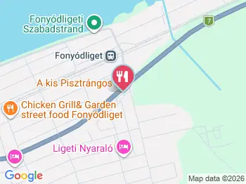 A kis Pisztrángos Fonyód a térképen