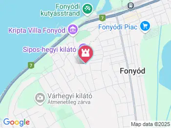 Sipos-hegyi parkerdő Fonyód a térképen