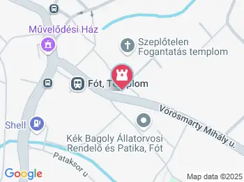 1956-os emlékmű Fót a térképen