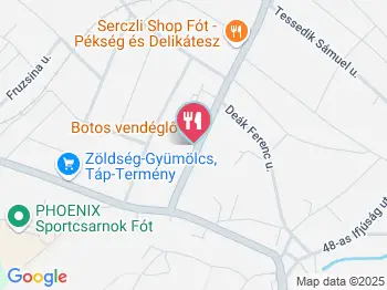 Botos Vendéglő Fót a térképen