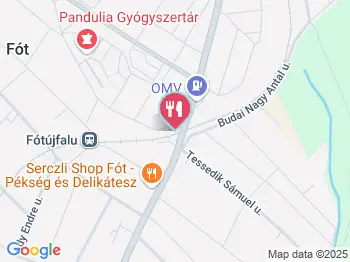 Bundiner Cukrászda Fót a térképen