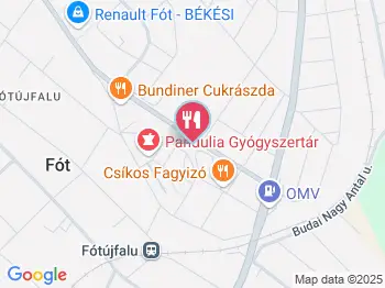 Csíkos Fagyizó Fót a térképen