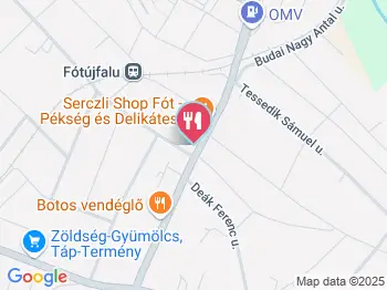 Fóti Pékség Fót a térképen