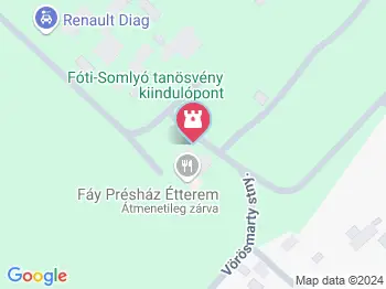 Fóti-Somlyó tanösvény Fót a térképen