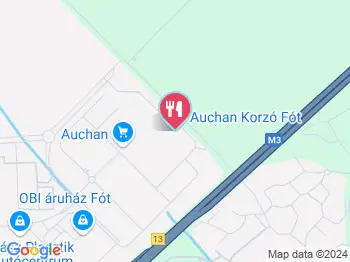Halpatkó - Auchan Fót a térképen
