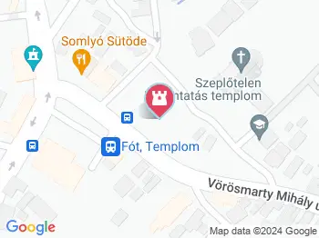 Vörösmarty Mihály mellszobra Fót a térképen