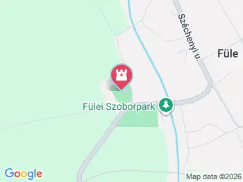 Szovjet hősi emlékmű Füle a térképen