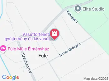 Vasúttörténeti gyűjtemény és kisvasút Füle a térképen