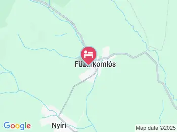 Zempléni Tündérkert Vendégház Füzérkomlós a térképen