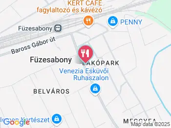 A Cukrászda Füzesabony a térképen