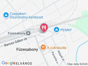 Kert Cafe Fagylaltozó és Kávézó Füzesabony a térképen