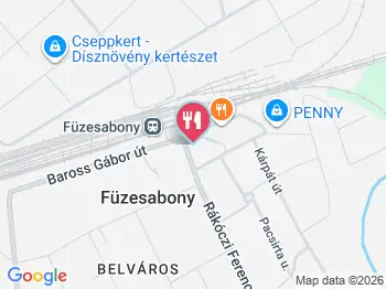 Matyó Pékség Füzesabony a térképen