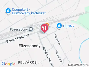 Nefelejcs Fagyizó Füzesabony a térképen