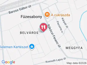 Rita Pékség Füzesabony a térképen