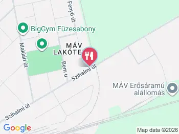 Sorompó büfé Füzesabony a térképen