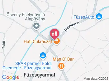 Hati Cukrászat Füzesgyarmat a térképen