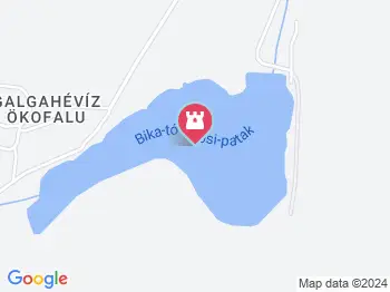 Bika-tó Galgahévíz a térképen