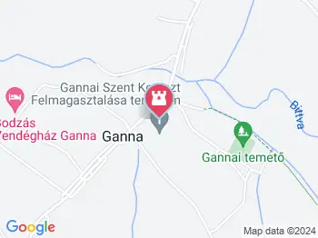 Szent Kereszt felmagasztalása templom Ganna a térképen