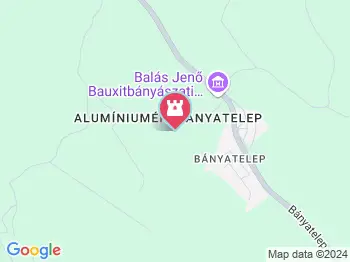 Balás Jenő Bauxitbányászati Múzeum Gánt a térképen