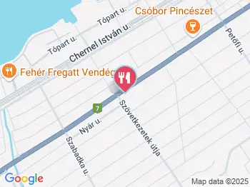 Admirale Étterem Gárdony a térképen