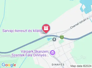 Sarvajc-kereszt és kilátó Gárdony a térképen