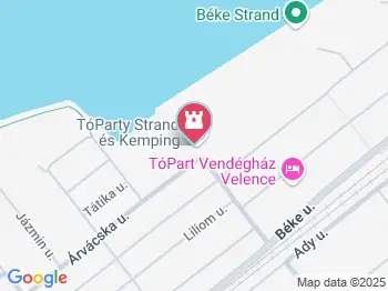Tóparty Rendezvénystrand Gárdony a térképen